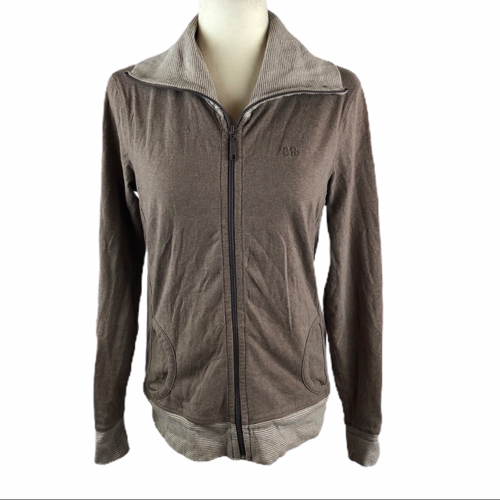 Banana Republic Striped Trim Zipper Jacket